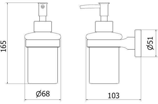 Mexen Remo distribuitor săpun, auriu - 70507388-50