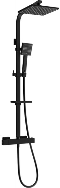 Mexen CQ45 set de duș montat la suprafață cu cascada de apă și baterie termostatică, negru - 772504595-70