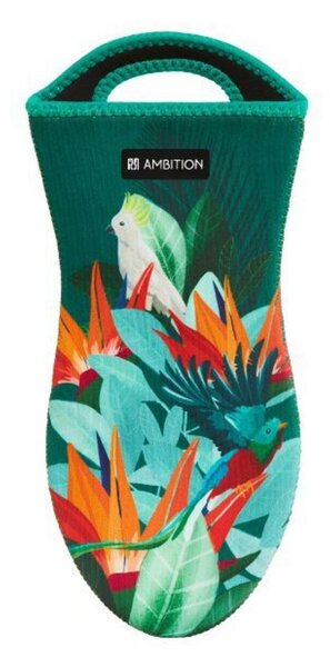 Manusa de bucatarie Paradise Parrot, Ambition, 32 x 14 cm, neopren, verde inchis