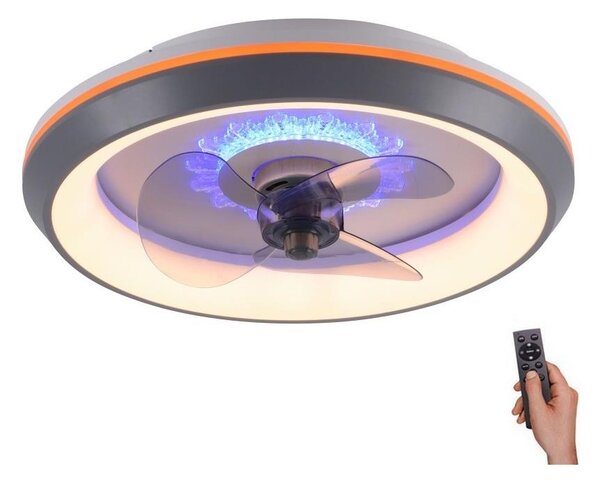 Plafonieră LED RGB dimabilă cu ventilator LED/38W/230V Leuchten Direkt + telecomandă