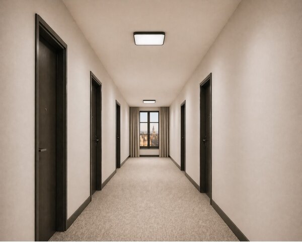Plafonieră LED cu senzor WILTON LED/24W/230V 4000K 33x33 cm neagră
