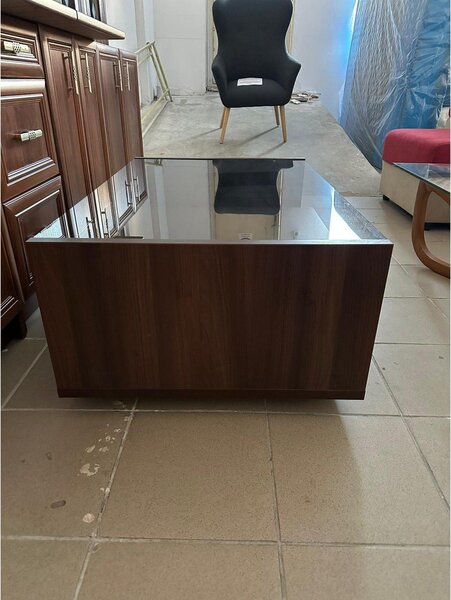 PRODUS RESIGILAT - Masuta cafea L100 ZEPPELIN, nuc, PAL/sticla, 100x65