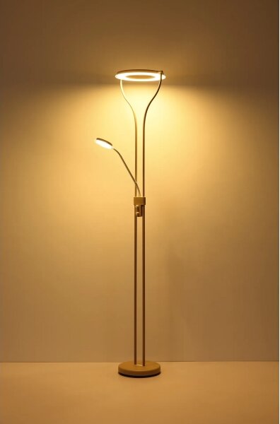 Globo 59038SAD - Lampă de podea LED reglabilă EBRO LED/20W/230V + LED/4W 3000K