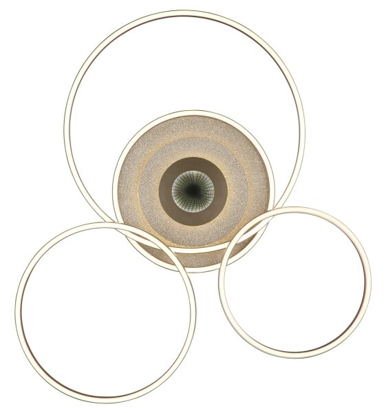 Globo 67824-60G - Plafonieră LED reglabilă MILES 60W/230V 80,8x99,2 cm alamă+telecomandă