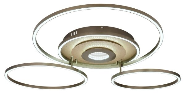Globo 67824-60G - Plafonieră LED reglabilă MILES 60W/230V 80,8x99,2 cm alamă+telecomandă