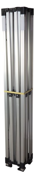 Pavilion de grădină 3x3m – din aluminiu, Alb, 1 perete lateral