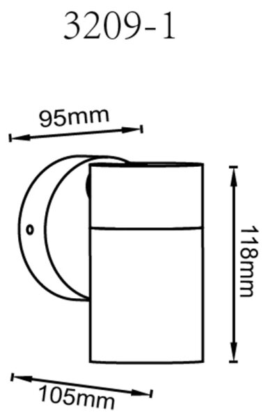 Spot de perete Globo 3209-1 PIPER 1xGU10/35W/230V