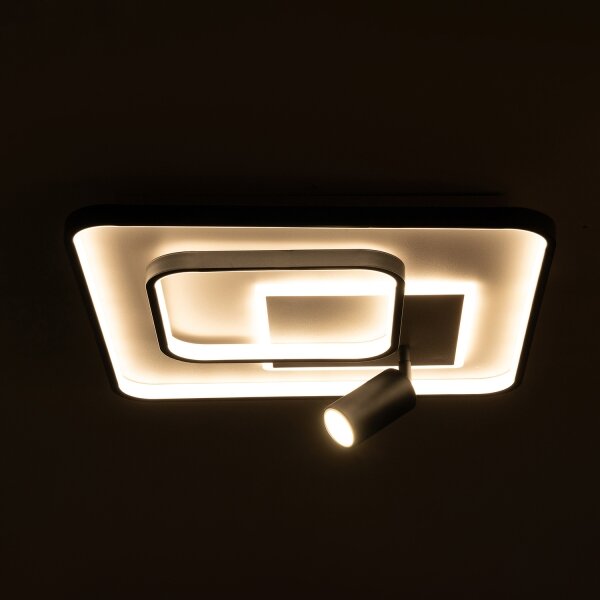 BRILAGI - Plafonieră LED dimabilă UNITY LED/75W/230V + 1xGU10/3W alb/negru + telecomandă