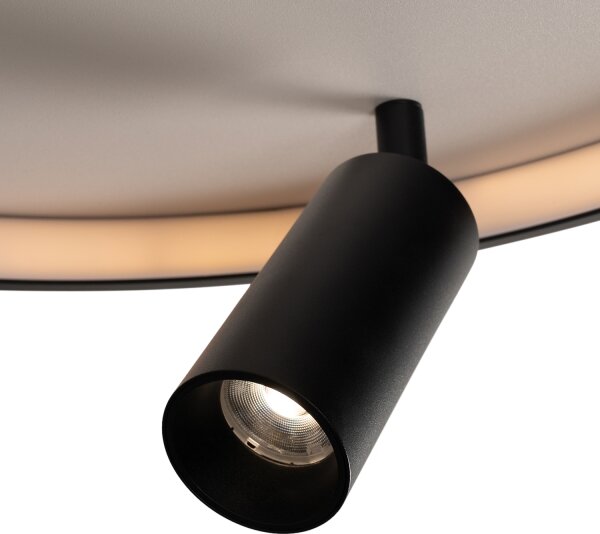 BRILAGI - Plafonier LED dimabil UNITY LED/48W/230V + 1xGU10/3W alb/negru + cu telecomandă