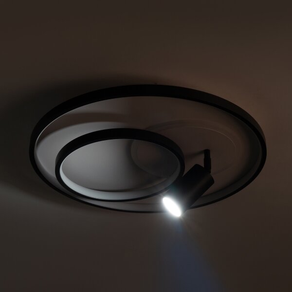 BRILAGI - Plafonier LED dimabil UNITY LED/60W/230V + 1xGU10/3W alb/negru +cu telecomandă