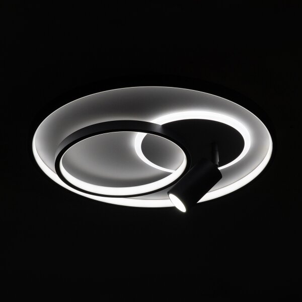 BRILAGI - Plafonier LED dimabil UNITY LED/60W/230V + 1xGU10/3W alb/negru +cu telecomandă