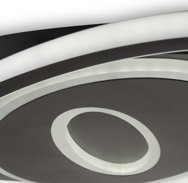 BRILAGI - Plafonieră LED dimabilă IRIS LED/78W/230V 37x49 cm neagră + telecomandă