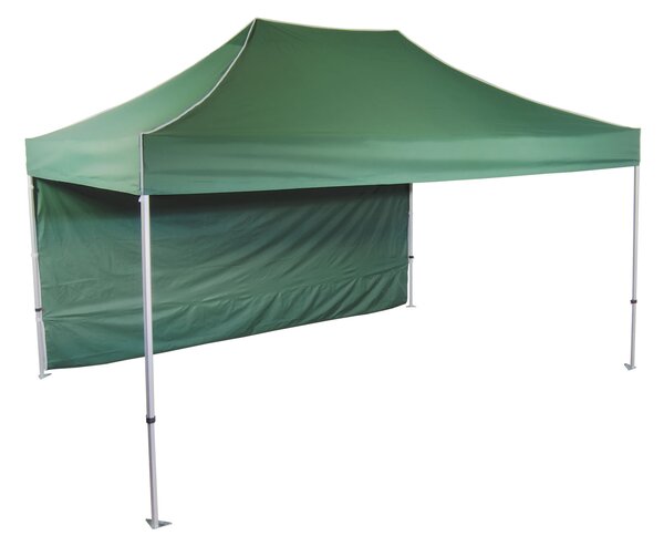 Pavilion de grădină 3x4,5m - din aluminiu hexagonal, Verde