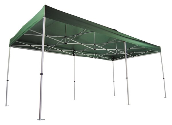 Pavilion de grădină 3x6m - din aluminiu hexagonal, Verde