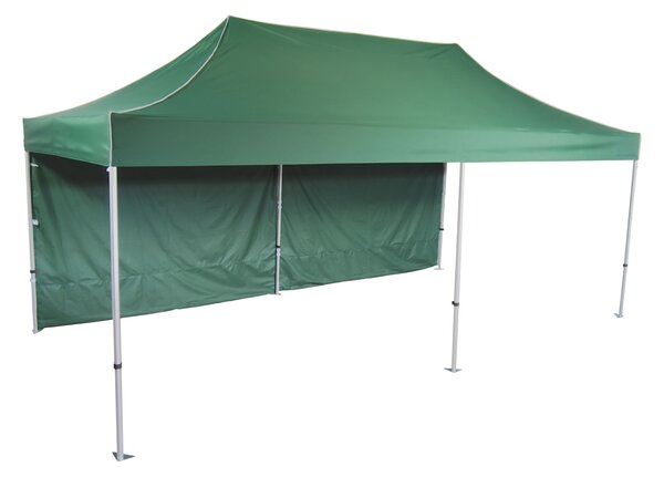 Pavilion de grădină 3x6m - din aluminiu hexagonal, Verde
