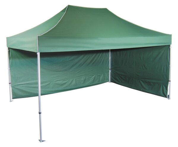 Pavilion de grădină 3x4,5m - din aluminiu hexagonal, Verde