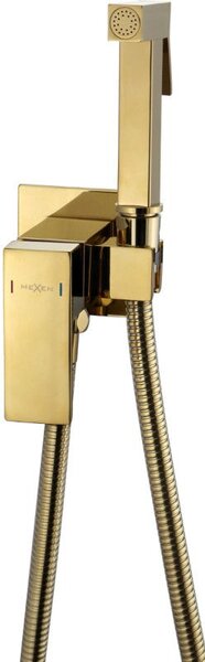 Mexen Cube baterie bideu încastrată cu set punctual, aurie - 7599150-50