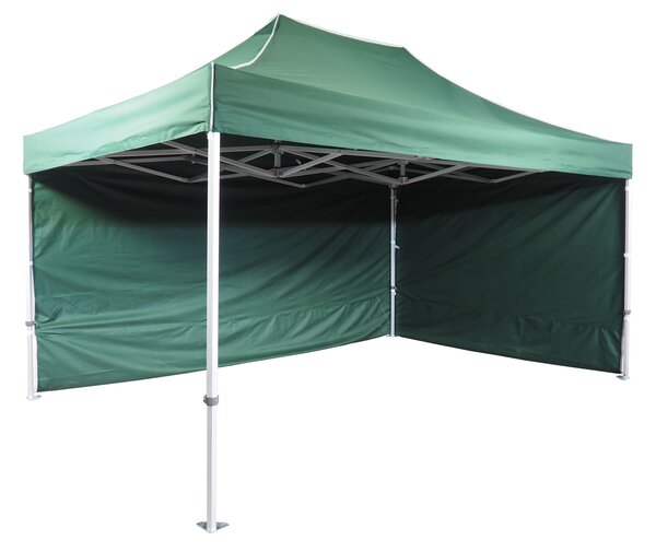 Pavilion de grădină 3x4,5m - Profesional, din aluminiu hexagonal, Negru