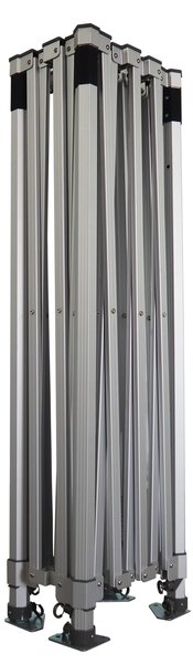 Pavilion de grădină 3x4,5m - Profesional, din aluminiu hexagonal, Negru