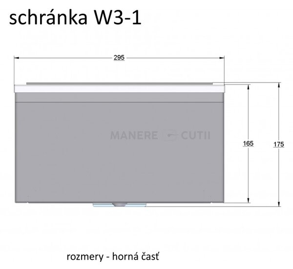 W3 - 1 cutie poștală antracit