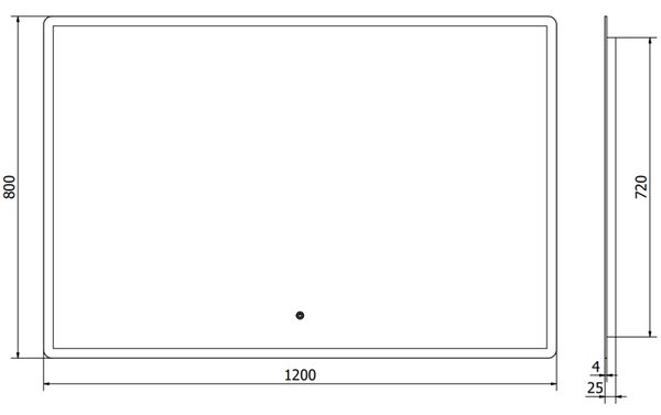 Mexen Navia, oglinda baie LED cu iluminare din spate 120 x 80 cm, 6000K, anti-aburire, 9803-120-080-611-00