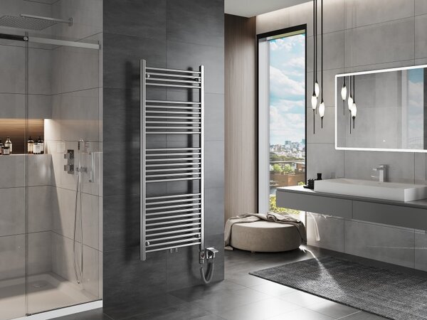 Mexen Mars, element electric de încălzire 1500x600 mm + tijă de încălzire 600 W, crom, W110-1500-600-2600-01