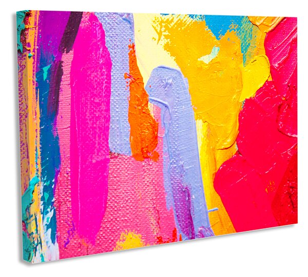 Tablou decorativ canvas design pictura abstracta urme de pensula 40×60 cm