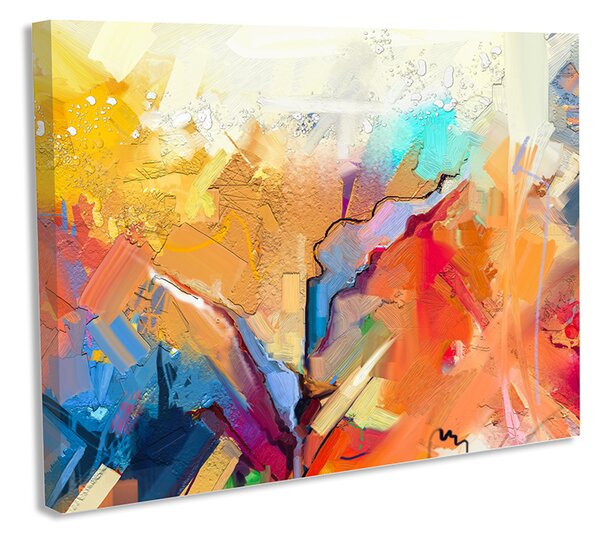 Tablou decorativ canvas design pictura abstracta moderna multicolora 100x140 cm