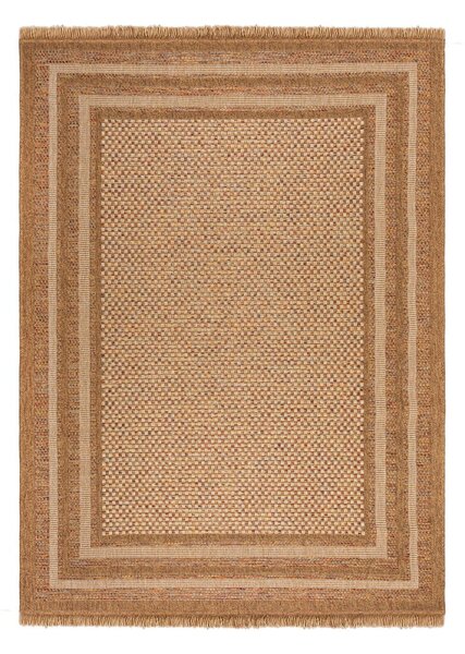 Covor pentru exterior și interior în culoare naturală 120x170 cm Layla Border – Flair Rugs