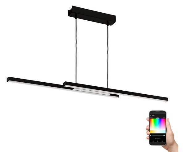 Lustră LED RGBW dimabilă pe cablu FRAIOLI-Z LED/32W/230V negru Eglo 900081