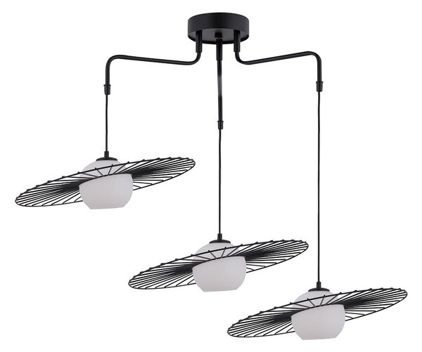 Lustră pe cablu SOL 3xE27/60W/230V neagră