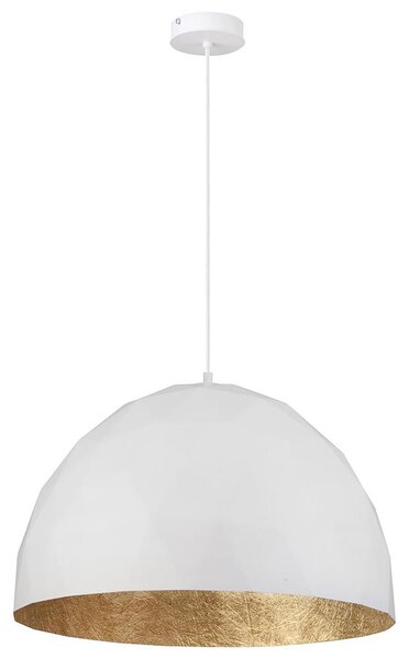 Lustră pe cablu DIAMENT 1xE27/60W/230V d. 50 cm albă/aurie