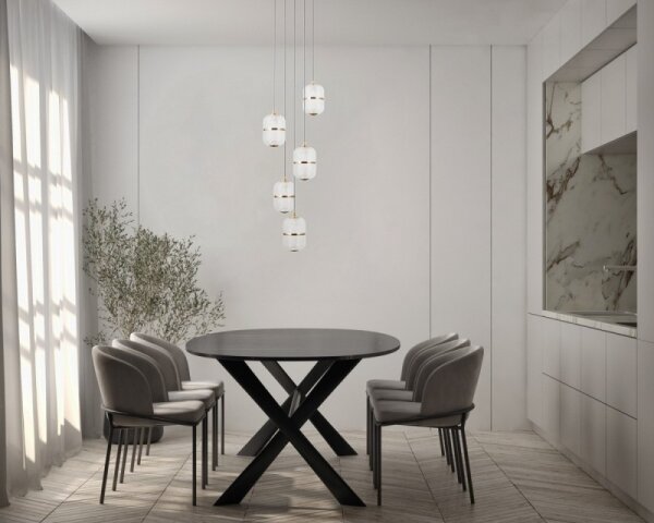 ITALUX PND-34375-5-BK - Lustră LED pe cablu ALANI 5xLED/5,6W/230V 3000K neagră