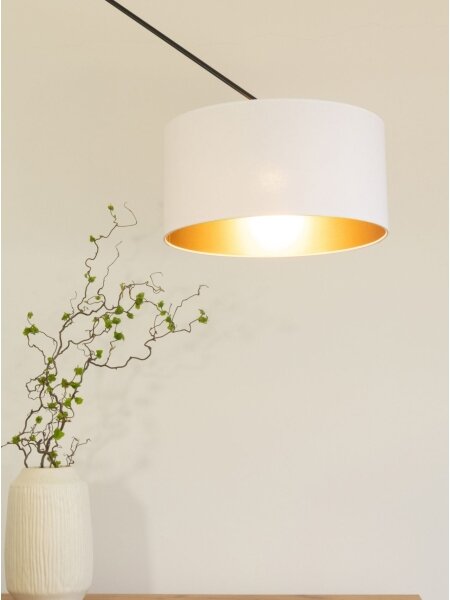 Lustră LED reglabilă pe tijă GORTA 1xE27/60W/230V alb/auriu