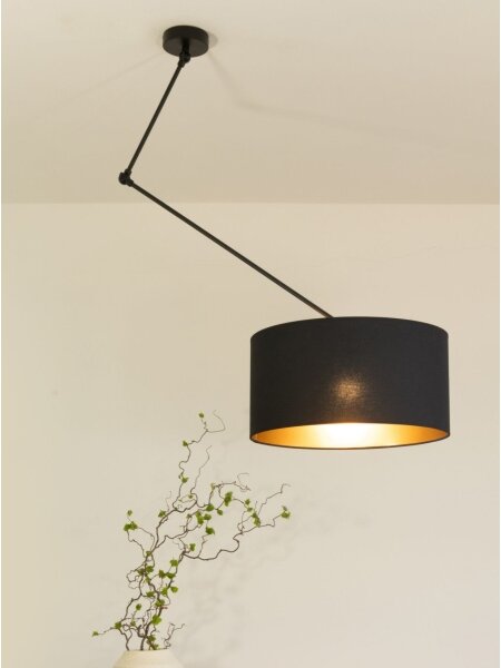 Lustră LED reglabilă pe tijă GORTA 1xE27/60W/230V negru/auriu