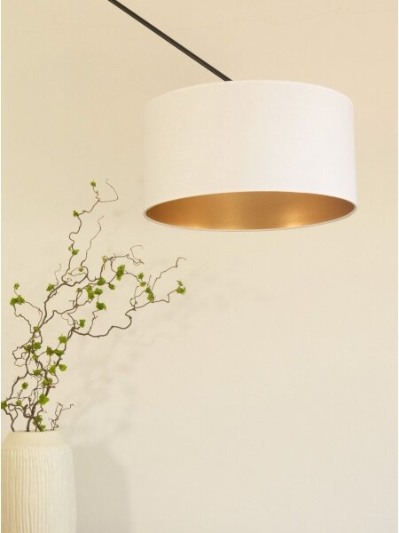 Lustră LED reglabilă pe tijă GORTA 1xE27/60W/230V alb/auriu