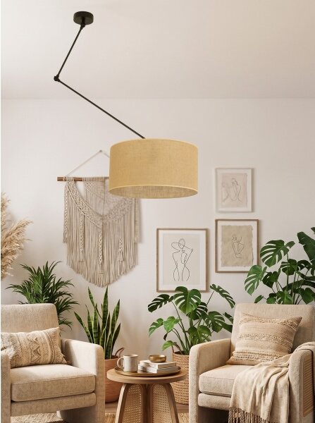 Lustră LED reglabilă pe tijă GORTA, 1xE27/60W/230V, iută
