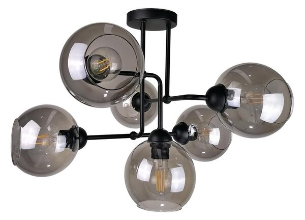 Lustră aplicată OSMO 6xE27/60W/230V negru