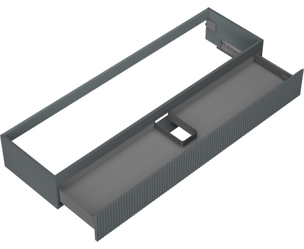 Mexen Rivel, mobilier baie 160 cm, 1 sertar, canelat, grafit mat, 91A20-16023-1-BF66
