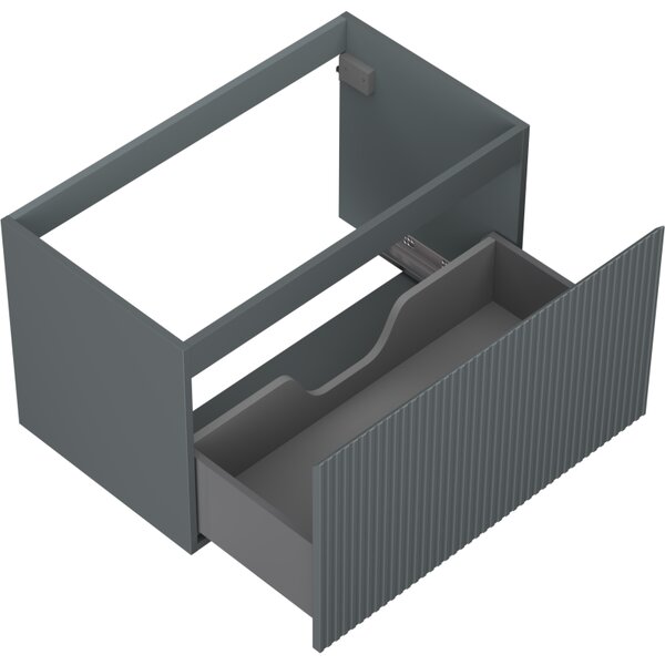 Mexen Rivel, mobilier baie 80 cm, 1 sertar, canelat, grafit mat, 91A20-08047-1-BF66