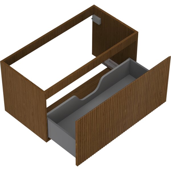 Mexen Rivel, mobilier baie 90 cm, 1 sertar, canelat, nuc, 91A20-09047-1-BF86