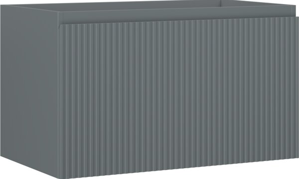 Mexen Rivel, mobilier baie 80 cm, 1 sertar, canelat, grafit mat, 91A20-08047-1-BF66