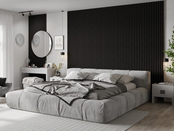 Mexen Lam-F, lamele acustice de perete 275 × 30 cm, suport din fetru 8 mm, furnir tehnic, negru abanos, S105-275307-3015-023