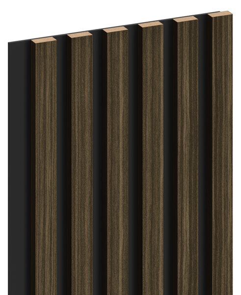 Mexen Lam-B, lamele acustice de perete 275 × 30 cm, placă HDF 4 mm, furnir tehnic, abanos regal, S100-275307-3015-020
