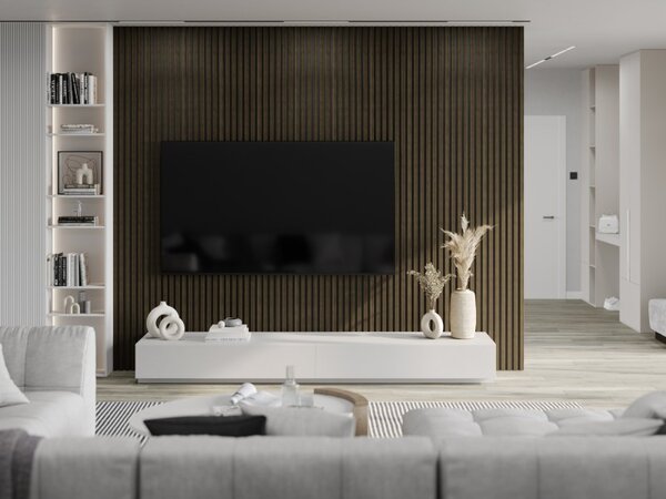 Mexen Lam-B, lamele acustice de perete 275 × 30 cm, placă HDF 4 mm, furnir tehnic, abanos regal, S100-275307-3015-020