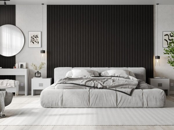 Mexen Lam-F, lamele acustice de perete 275 × 30 cm, suport din fetru 8 mm, furnir tehnic, negru abanos, S105-275307-3015-023
