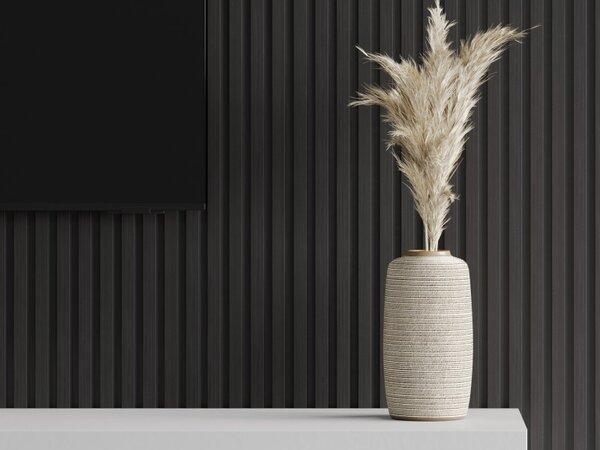 Mexen Lam-B, lamele acustice de perete 275 × 30 cm, placă HDF 4 mm, furnir tehnic, negru abanos, S100-275307-3015-023