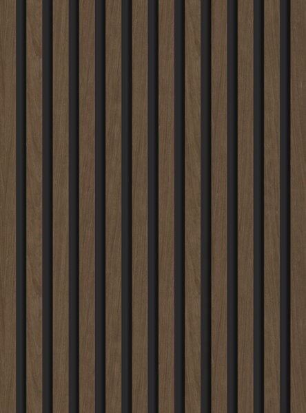 Mexen Lam-B, lamele acustice de perete 275 × 30 cm, placă HDF 4 mm, furnir tehnic, nuc espresso, S100-275307-3015-019