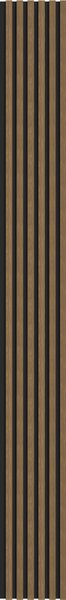 Mexen Lam-B, lamele acustice de perete 275 × 30 cm, placă HDF 4 mm, furnir tehnic, nuc natural, S100-275307-3015-016