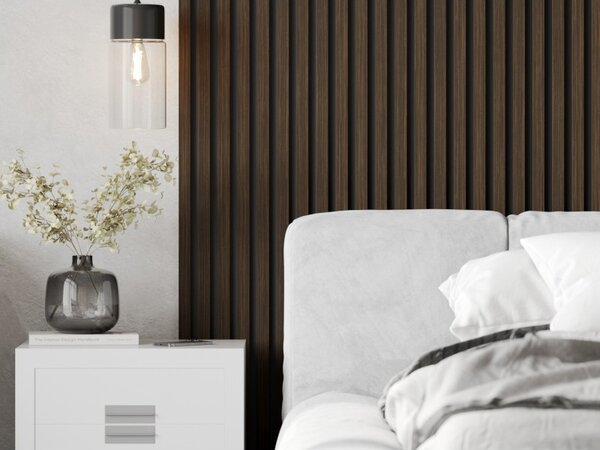 Mexen Lam-B, lamele acustice de perete 275 × 30 cm, placă HDF 4 mm, furnir tehnic, nuc ars, S100-275307-3015-024